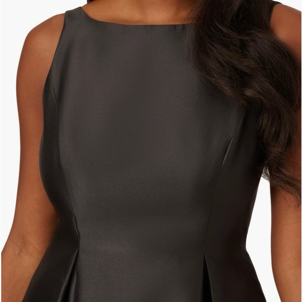 ❤️ Adrianna Papell Elegant Black Midi Dress - Picture 9 of 11